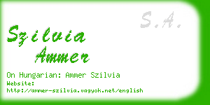 szilvia ammer business card